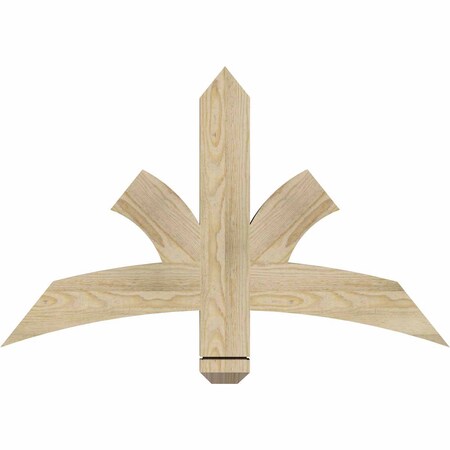 Ekena Millwork Davenport Rough Sawn Timber Gable Bracket, Douglas Fir, 36"W x 23"H x 2"D x 4"F, 15/12 Pitch GBW036X23X0204DAV00RDF